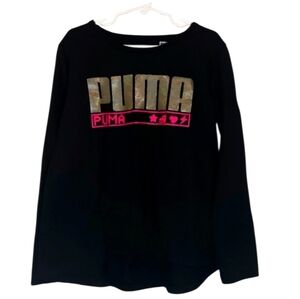 PUMA girls athletic long sleeved shirt with cutout‎ in the back